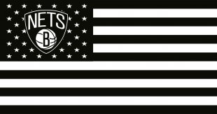 Brooklyn Nets Flag001 logo Sticker Heat Transfer