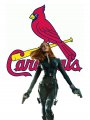 St. Louis Cardinals Black Widow Logo Sticker Heat Transfer