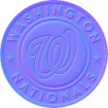 Washington Nationals Colorful Embossed Logo Sticker Heat Transfer