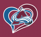 Colorado Avalanche Heart Logo Sticker Heat Transfer