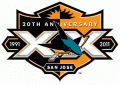 San Jose Sharks 2010 11 Anniversary Logo Sticker Heat Transfer