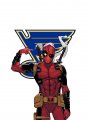 St. Louis Blues Deadpool Logo decal sticker