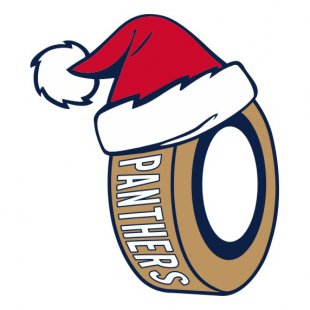 Florida Panthers Hockey ball Christmas hat logo Sticker Heat Transfer