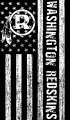 Washington Redskins Black And White American Flag logo Sticker Heat Transfer