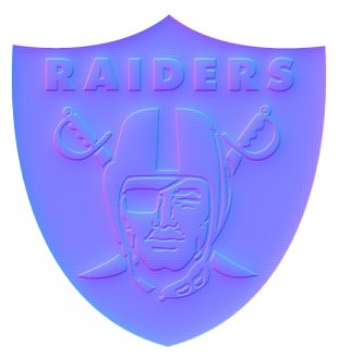 Oakland Raiders Colorful Embossed Logo decal sticker