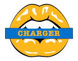 Los Angeles Chargers Lips Logo decal sticker