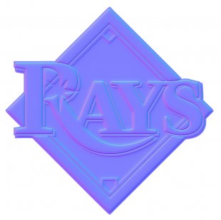 Tampa Bay Rays Colorful Embossed Logo Sticker Heat Transfer