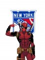 New York Rangers Deadpool Logo Sticker Heat Transfer