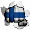 Fist Finland Flag Logo Sticker Heat Transfer