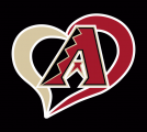 Arizona Diamondbacks Heart Logo Sticker Heat Transfer