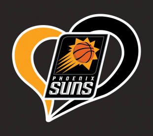 Phoenix Suns Heart Logo Sticker Heat Transfer