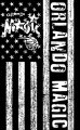 Orlando Magic Black And White American Flag logo Sticker Heat Transfer