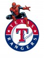 Texas Rangers Spider Man Logo Sticker Heat Transfer