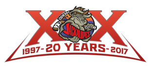 Odessa Jackalopes 2016 17 Anniversary Logo decal sticker