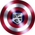 Captain American Shield With Los Angeles kings Logo Sticker Heat Transfer