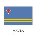 Aruba flag logo Sticker Heat Transfer