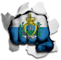 Fist San Marino Flag Logo Sticker Heat Transfer