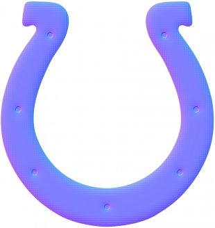 Indianapolis Colts Colorful Embossed Logo Sticker Heat Transfer