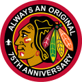 Chicago Blackhawks 2000 01 Anniversary Logo decal sticker