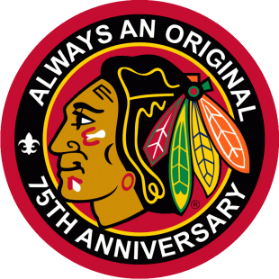 Chicago Blackhawks 2000 01 Anniversary Logo Sticker Heat Transfer