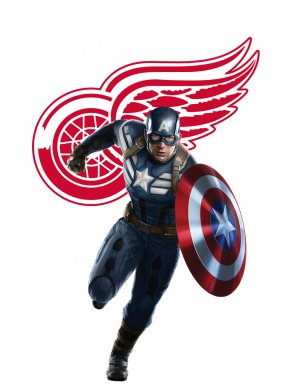 Detroit Red Wings Captain America Logo decal sticker