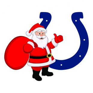 Indianapolis Colts Santa Claus Logo Sticker Heat Transfer