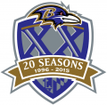 Baltimore Ravens 2015 Anniversary Logo Sticker Heat Transfer