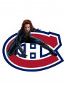 Montreal Canadiens Black Widow Logo Sticker Heat Transfer