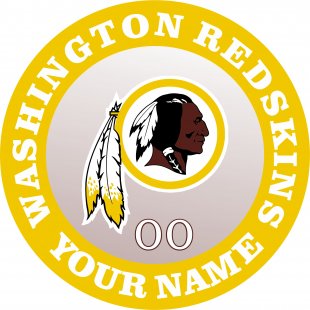 Washington Redskins Customized Logo Sticker Heat Transfer