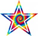 Dallas Cowboys rainbow spiral tie-dye logo decal sticker
