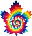 Toronto Maple Leaves rainbow spiral tie-dye logo decal sticker