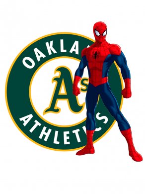 Oakland Athletics Spider Man Logo Sticker Heat Transfer