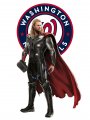 Washington Nationals Thor Logo Sticker Heat Transfer