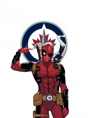 Winnipeg Jets Deadpool Logo Sticker Heat Transfer