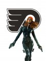 Philadelphia Flyers Black Widow Logo Sticker Heat Transfer