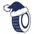 Toronto Maple Leafs Hockey ball Christmas hat logo decal sticker