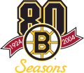 Boston Bruins 2003 04 Anniversary Logo Sticker Heat Transfer