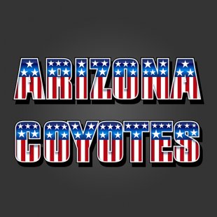 Arizona Coyotes American Captain Logo Sticker Heat Transfer