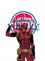 Detroit Pistons Deadpool Logo Sticker Heat Transfer