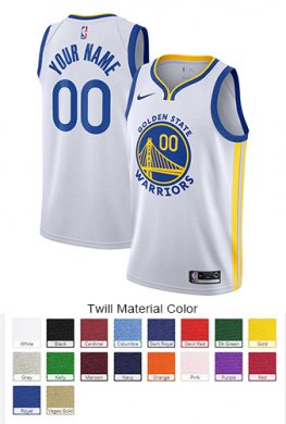 Golden State Warriors Custom Letter and Number Kits for Association Jersey Material Twill