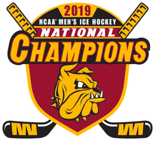 Minnesota-Duluth Bulldogs 2019 Champion Logo Sticker Heat Transfer