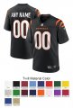 Cincinnati Bengals Custom Letter and Number Kits For Black Jersey 01 Material Twill