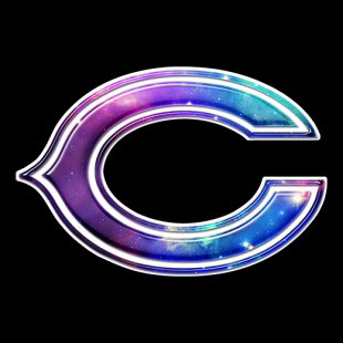 Galaxy Chicago Bears Logo Sticker Heat Transfer