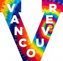 Vancouver Canucks rainbow spiral tie-dye logo decal sticker