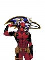 Baltimore Ravens Deadpool Logo Sticker Heat Transfer