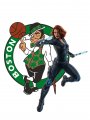 Boston Celtics Black Widow Logo decal sticker