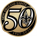 New Orleans Saints 2016 Anniversary Logo Sticker Heat Transfer