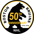 Boston Bruins 1973 74 Anniversary Logo Sticker Heat Transfer