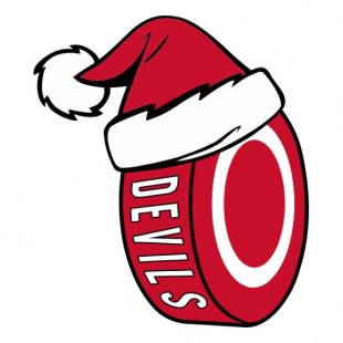 New Jersey Devils Hockey ball Christmas hat logo decal sticker