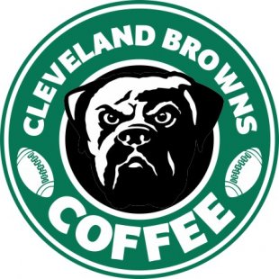 Cleveland Browns starbucks coffee logo decal sticker